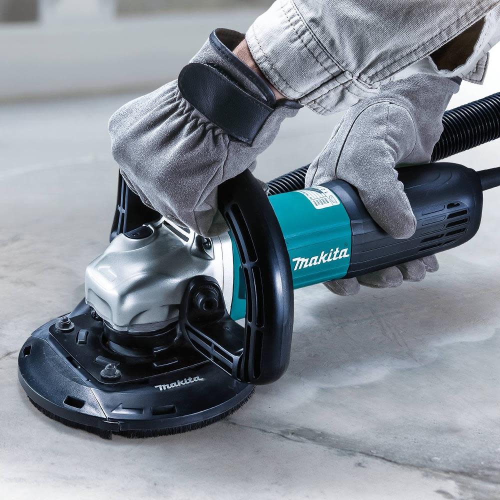 Makita 5″ Concrete Planer with Dust Extraction Shroud & Diamond Cup Wheel - Ascmtools