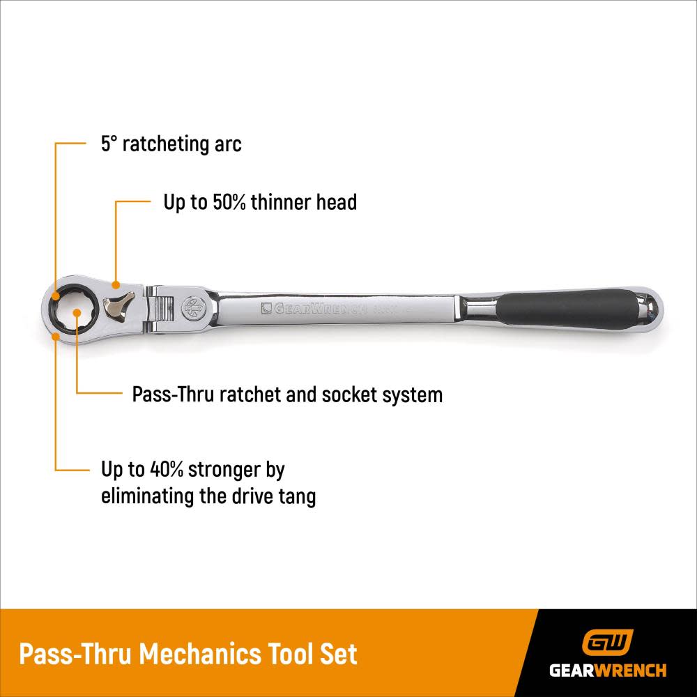 GEARWRENCH 23Pc Pass-Thru 3/8 Drive SAE and MM Set - Ascmtools