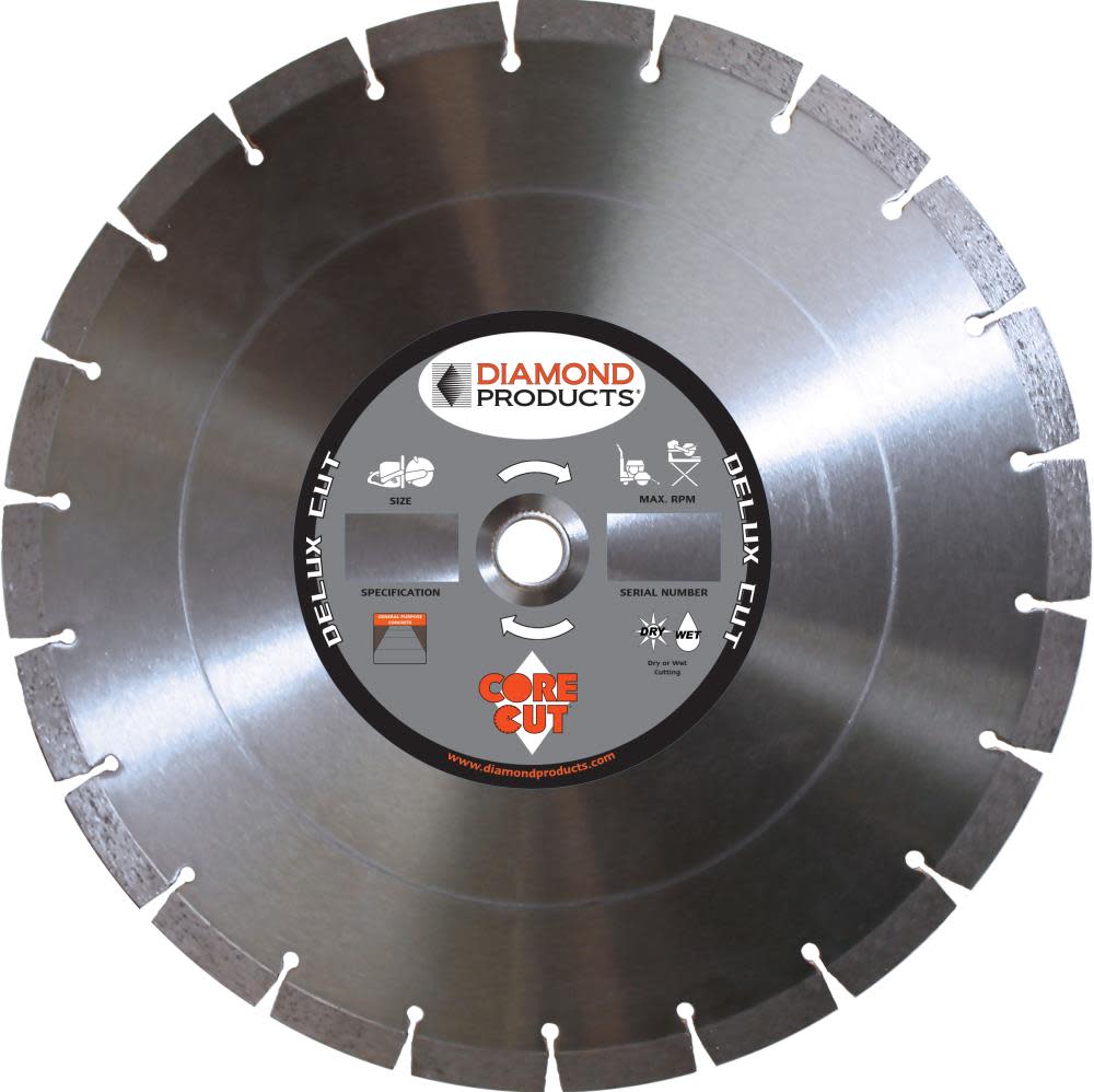 Diamond Products 16 In. x .125 x 1 In. Delux-Cut High Speed Blade - Ascmtools
