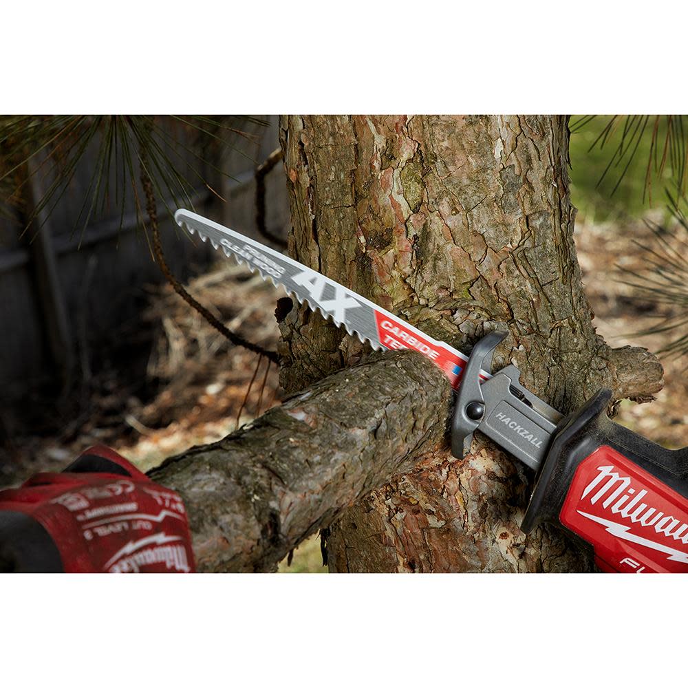 Milwaukee 9″ 3 TPI The AX with Carbide Teeth for Pruning & Clean Wood SAWZALL Blade 1PK - Ascmtools
