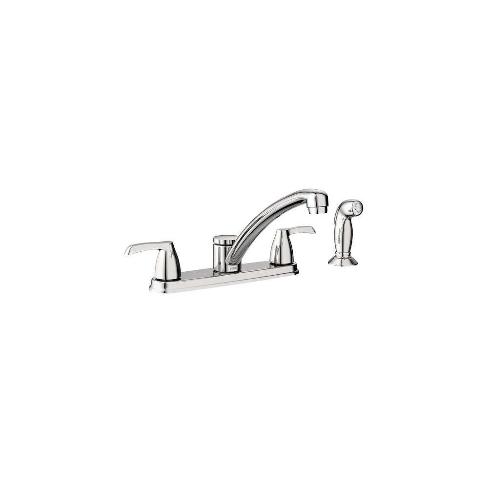 Moen Adler Low Arc Kitchen Faucet with Optional Handles Chrome - Ascmtools