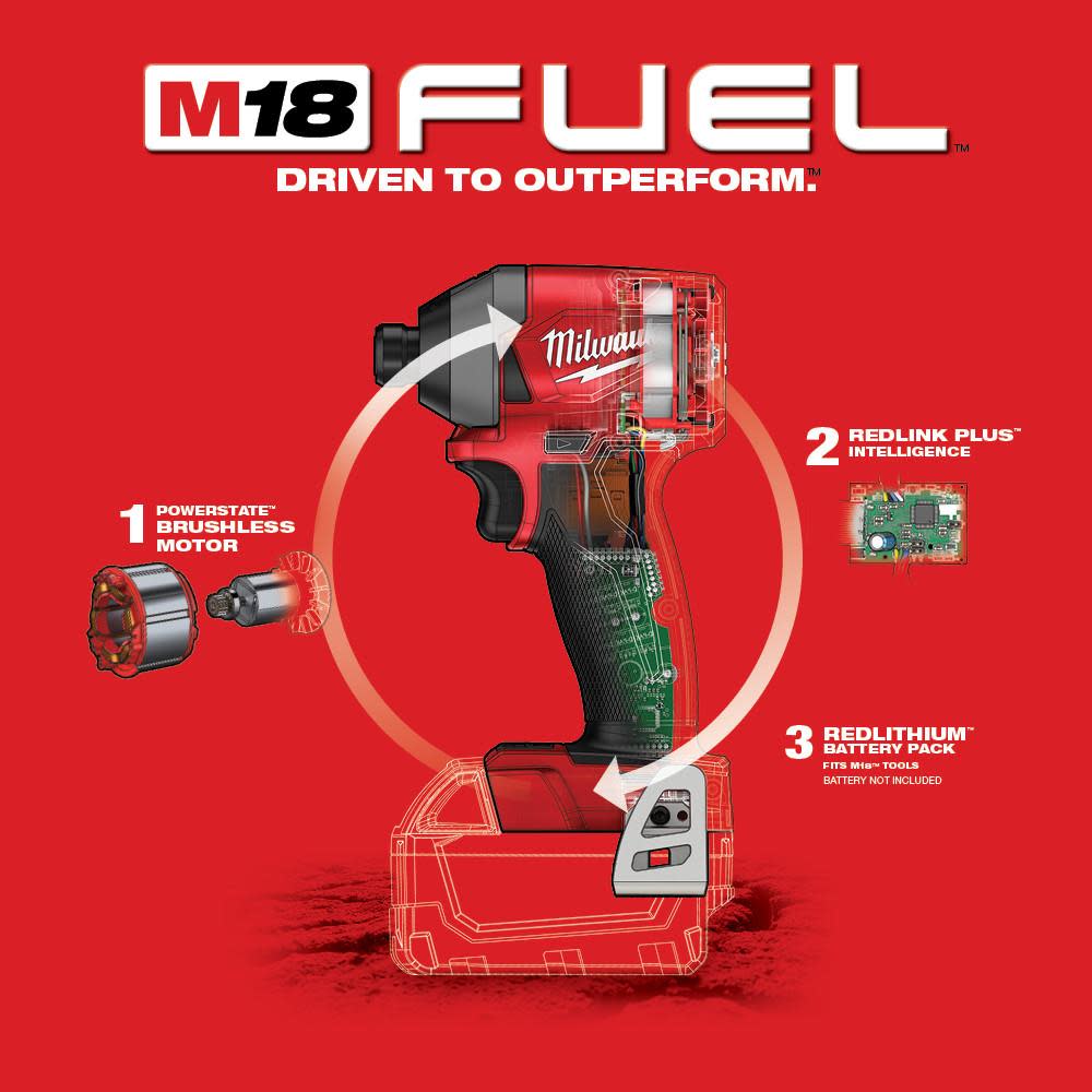 Milwaukee M18 FUEL 1/4 in. Hex Impact Driver - Ascmtools