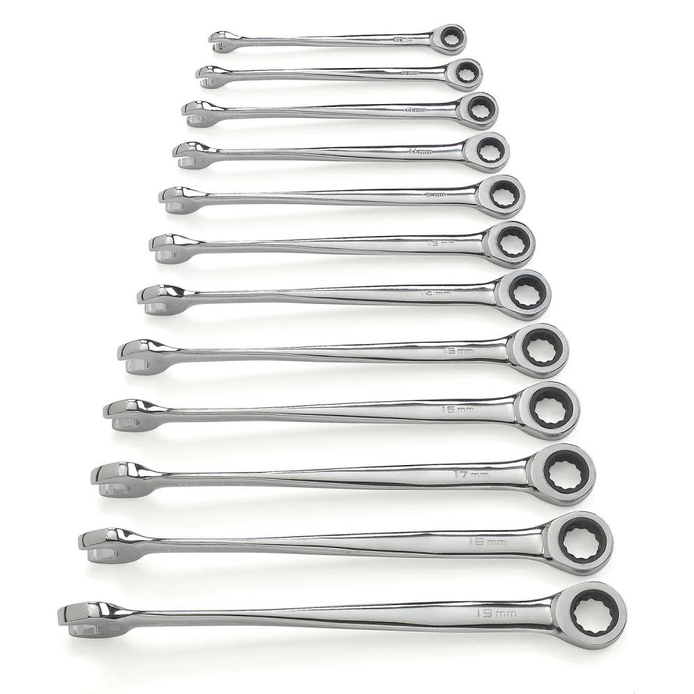 GEARWRENCH 12 Pc XL X-Beam Metric Combination Ratcheting Wrench Set - Ascmtools