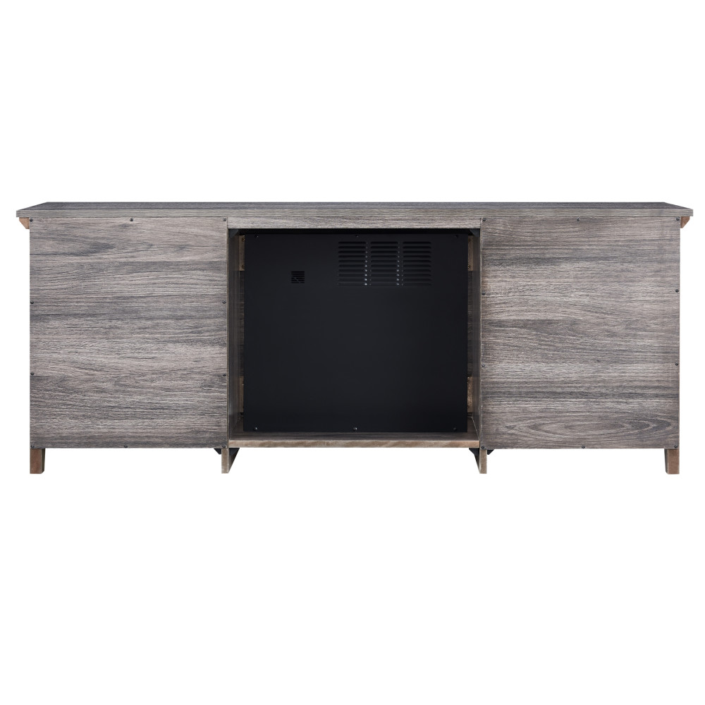 Hearthpro Media Electric Fireplace with Arch Doors - Ascmtools