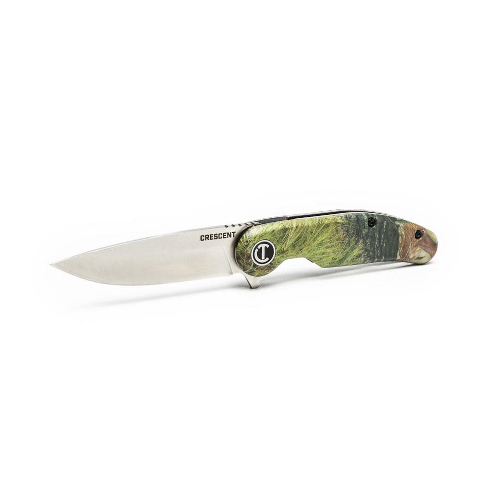 Crescent Wiss Folding Pocket Knife 3 1/4″ Drop Point EDC Camo - Ascmtools