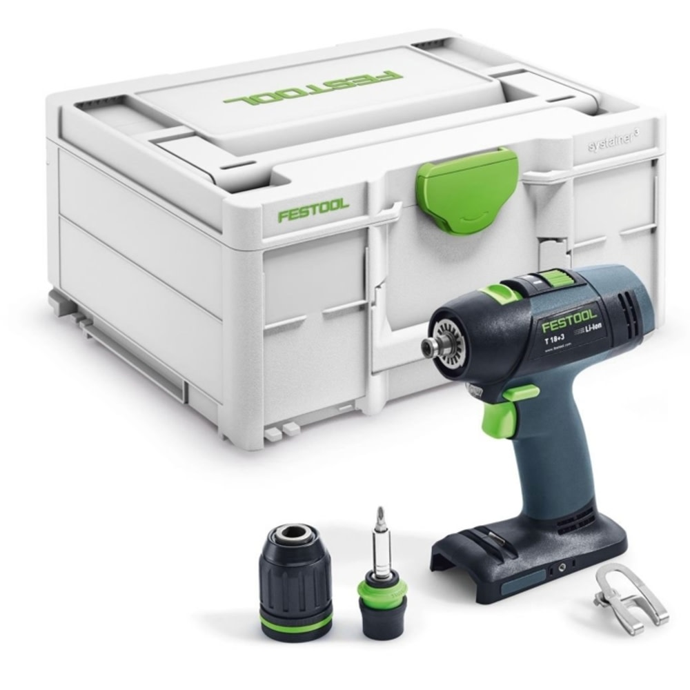 Festool Cordless Drill T 18+3 Basic US - Ascmtools