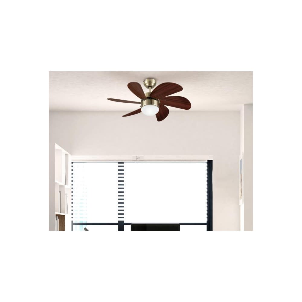 Westinghouse 30″ Turbo Swirl Brass LED Indoor Ceiling Fan - Ascmtools