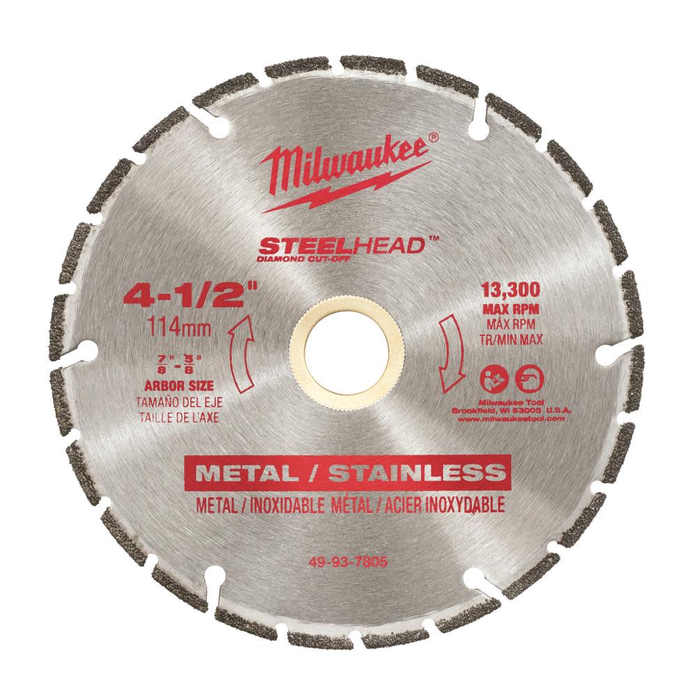 Milwaukee 4-1/2 In. STEELHEAD Diamond Cut-Off Blade - Ascmtools