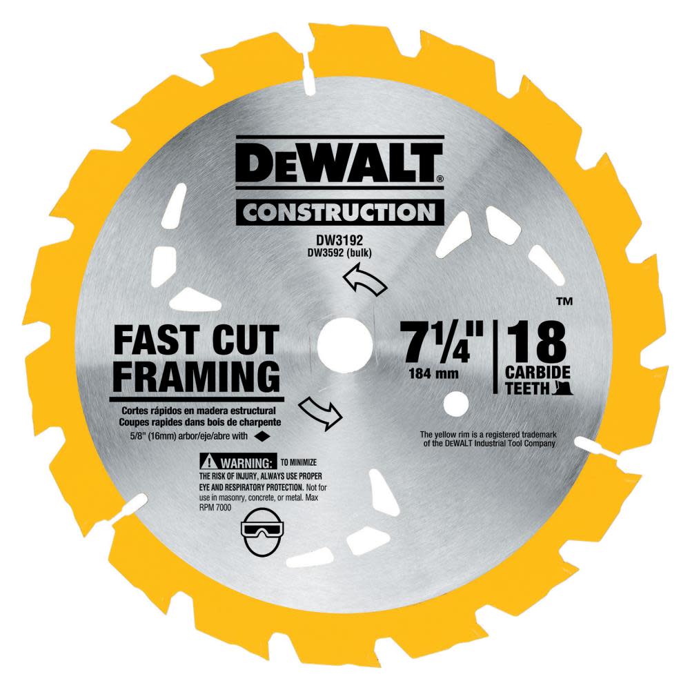 DEWALT Series 20 7-1/4 In. 18T Blade - Ascmtools