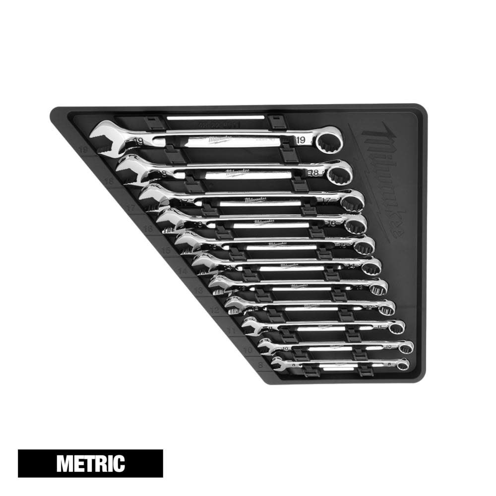Milwaukee Metric Combination Wrench 11pc Set - Ascmtools