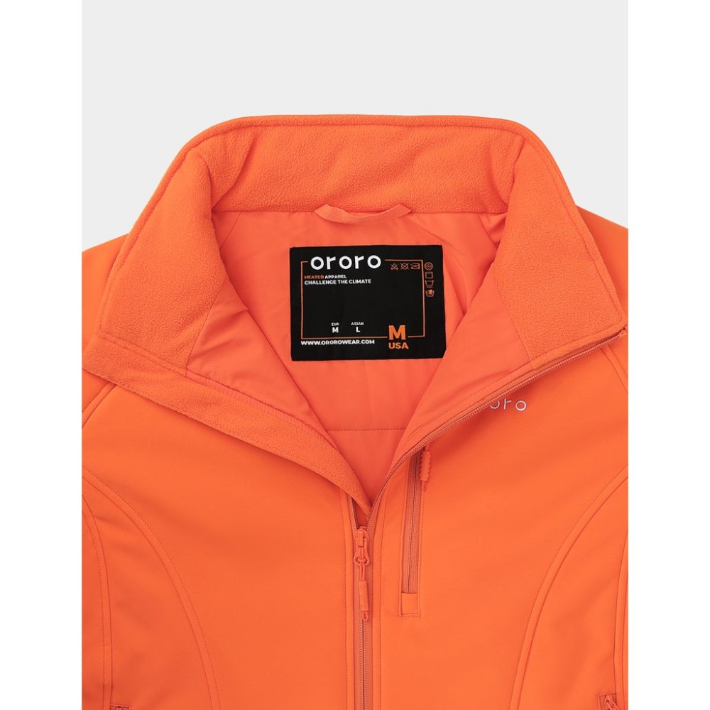 ORORO Womens Sunshine Orange Classic Heated Jacket Kit 2X - Ascmtools