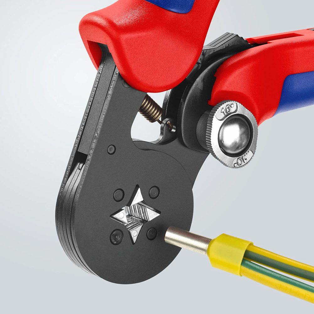 Knipex Crimping Pliers Self Adjusting for Wire Ferrules 180mm - Ascmtools