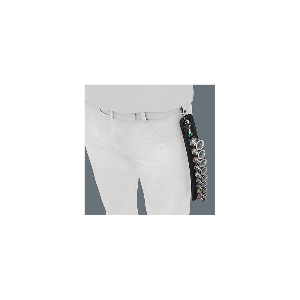 Wera Tools 10pc 3/8″ Drive Belt B 1 Zyklop Socket Set - Ascmtools