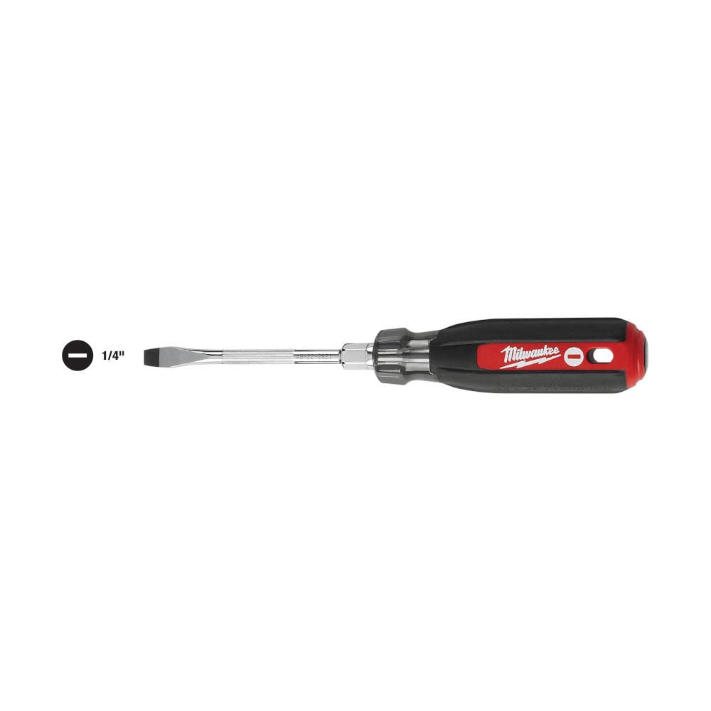 Milwaukee 1/4 in. Slotted – 4 in. Cushion Grip Screwdriver - Ascmtools