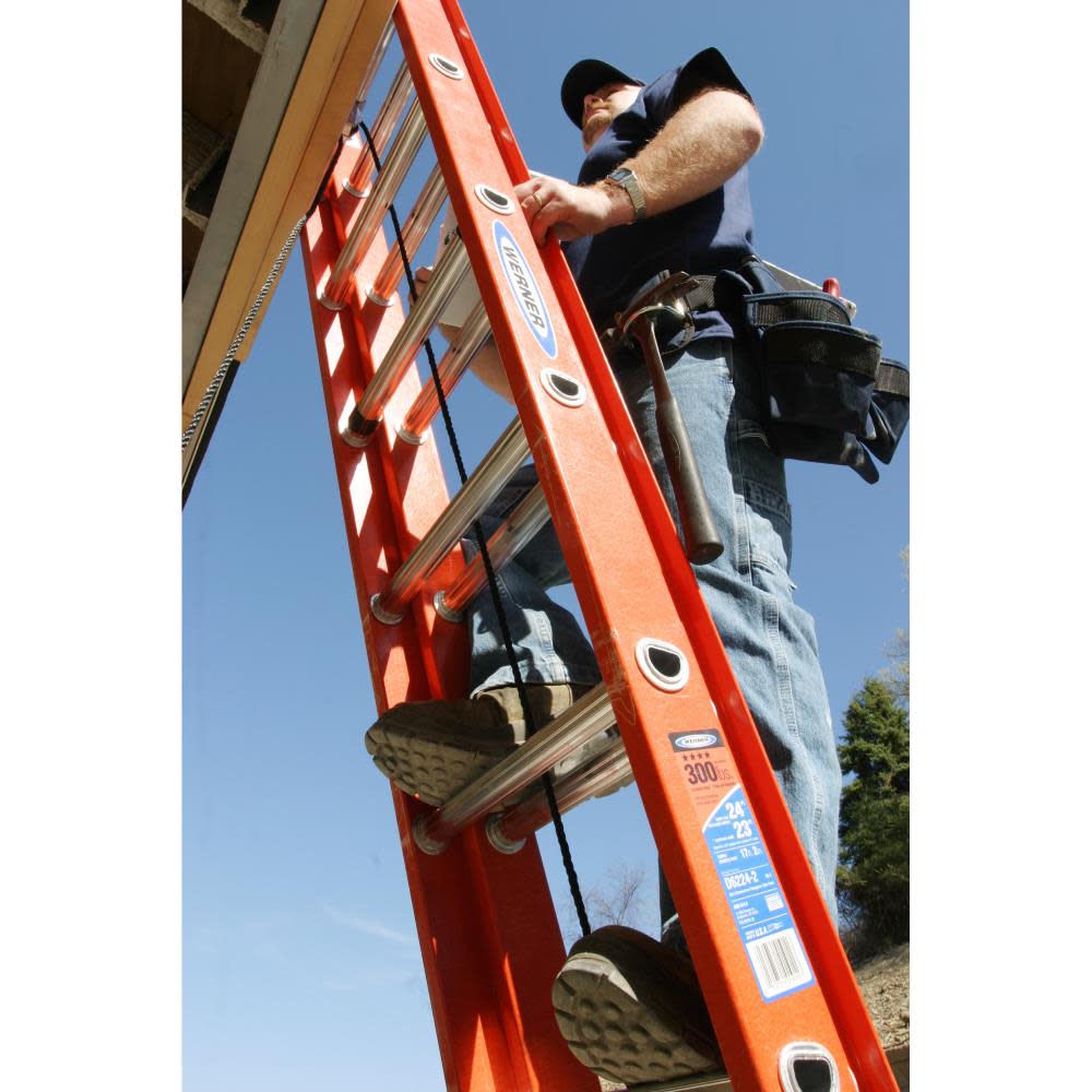 Werner 28 Ft. Type IA Fiberglass Extension Ladder - Ascmtools