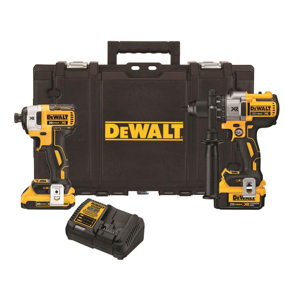 DEWALT 20V MAX XR 2 Tool Combo Kit with Tough System Case - Ascmtools