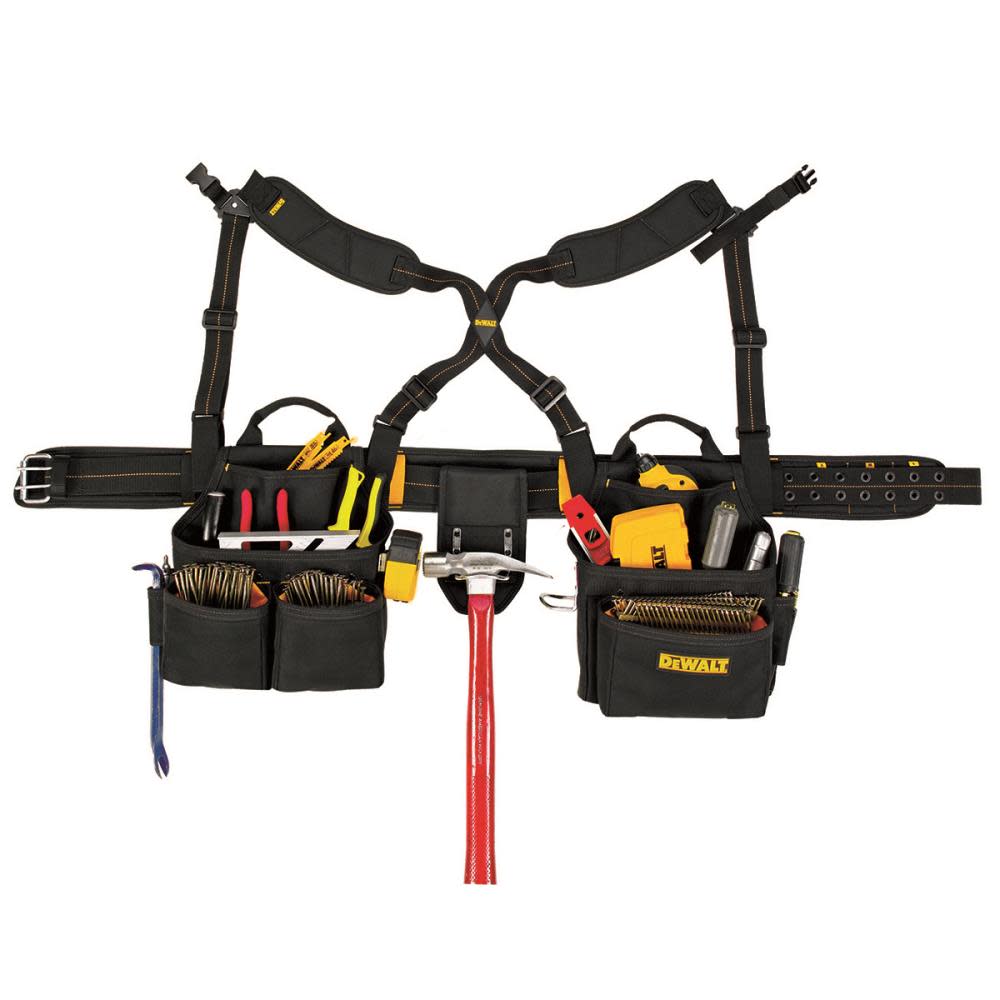 DEWALT 20 Pocket Framer’s Combo Apron and Yoke-Style Suspenders - Ascmtools