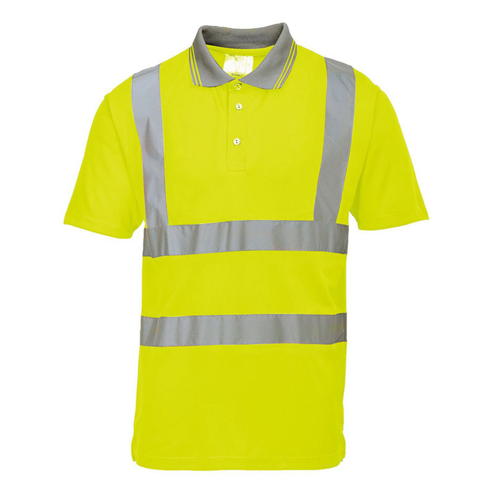 Portwest Yellow Hi-Vis Short Sleeve Polo Shirt – 4XL - Ascmtools