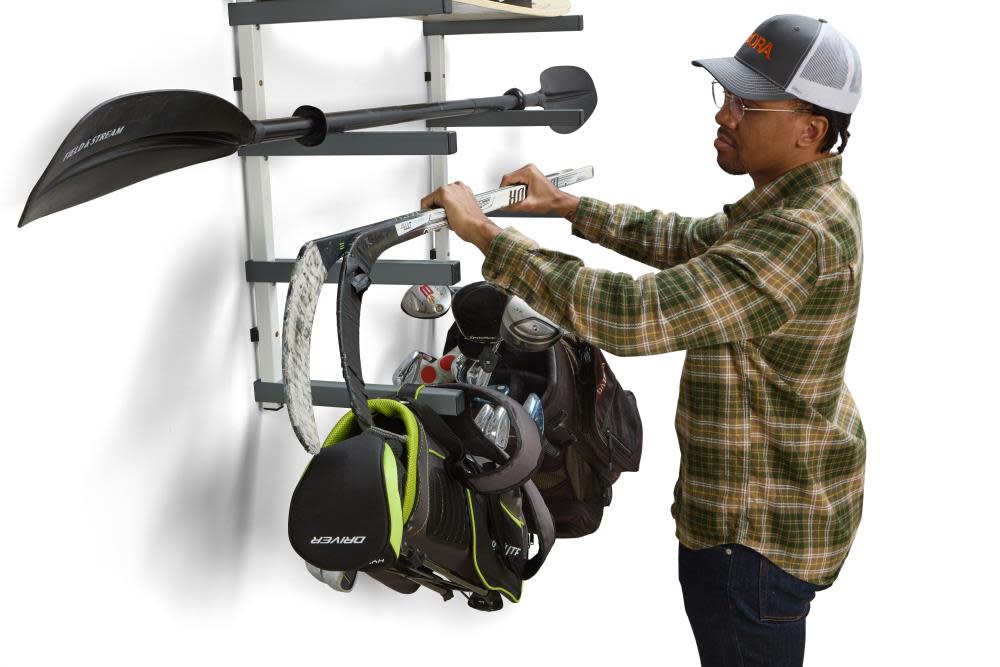 Bora Portamate Wall Mounted Storage Rack 4 Level Gray/White - Ascmtools