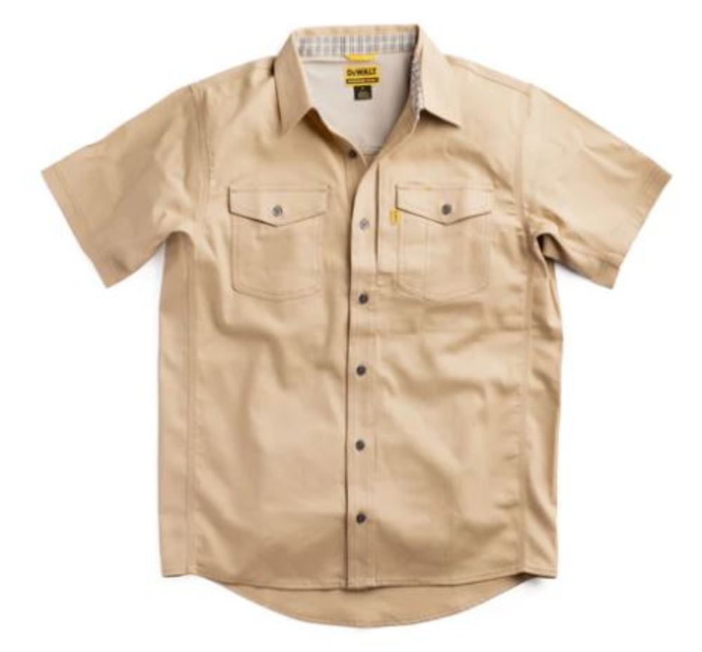 DEWALT Austin Prostretch Work Shirt Sandstone Medium - Ascmtools