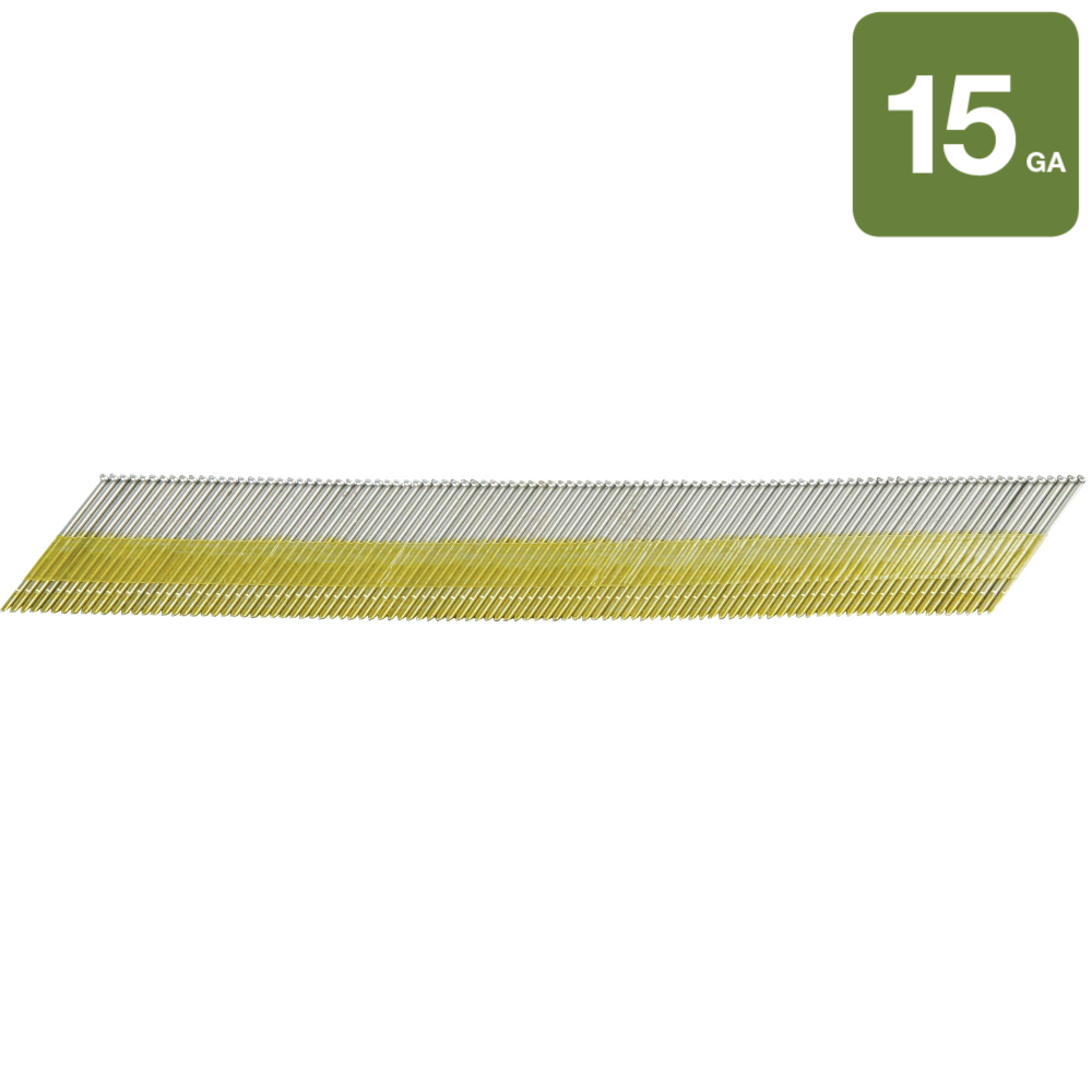 Metabo HPT 1 1/2″ 15 Gauge Bright Angled Finish Nails - Ascmtools