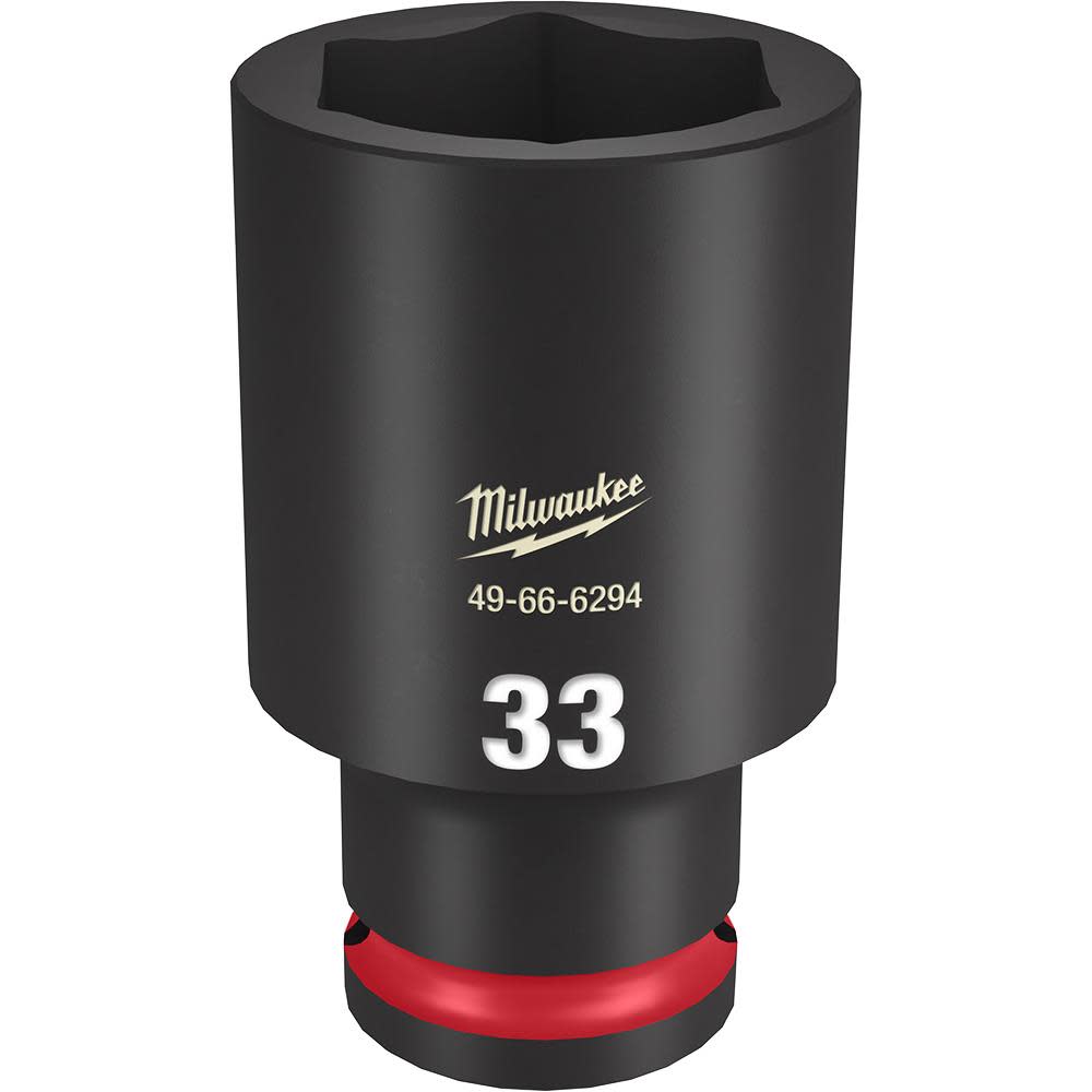 Milwaukee SHOCKWAVE Impact Duty Socket 1/2″ Drive 33MM Deep 6 Point - Ascmtools