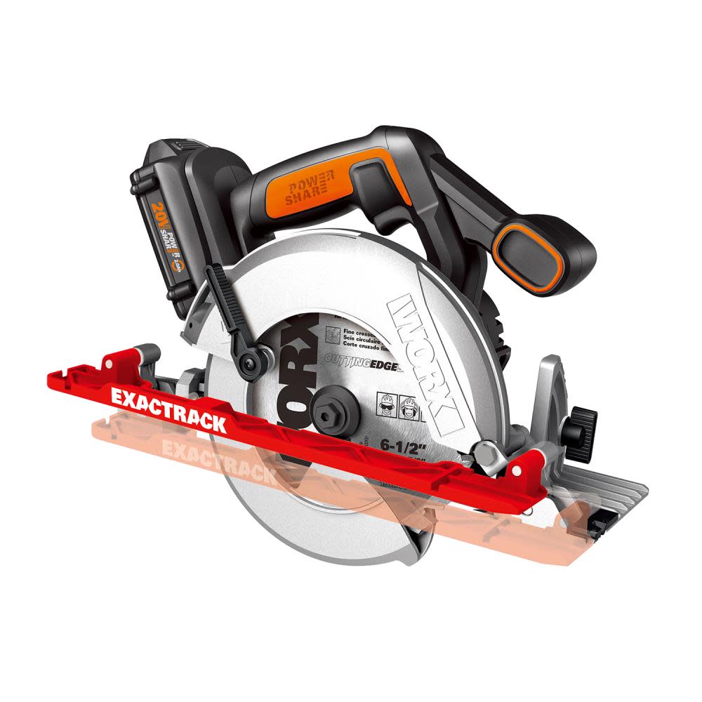 Worx 20v 6-1/2″ Circular Saw ExacTrack Kit - Ascmtools