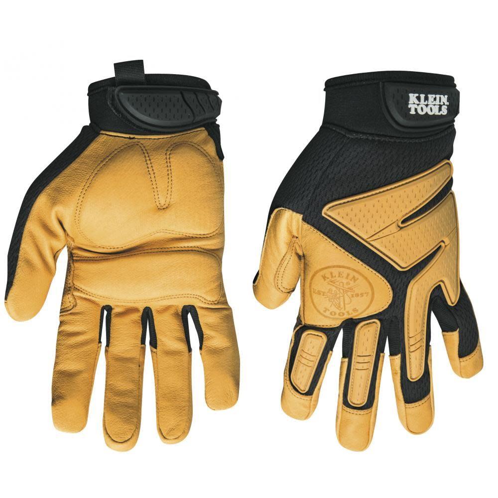 Klein Tools Journeyman Leather Gloves Size L - Ascmtools