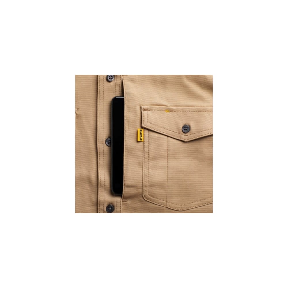 DEWALT Austin Prostretch Work Shirt Sandstone Medium - Ascmtools