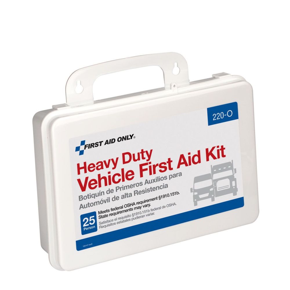 First Aid Only Vehicle First Aid Kit 25 Person Plastic Case - Ascmtools