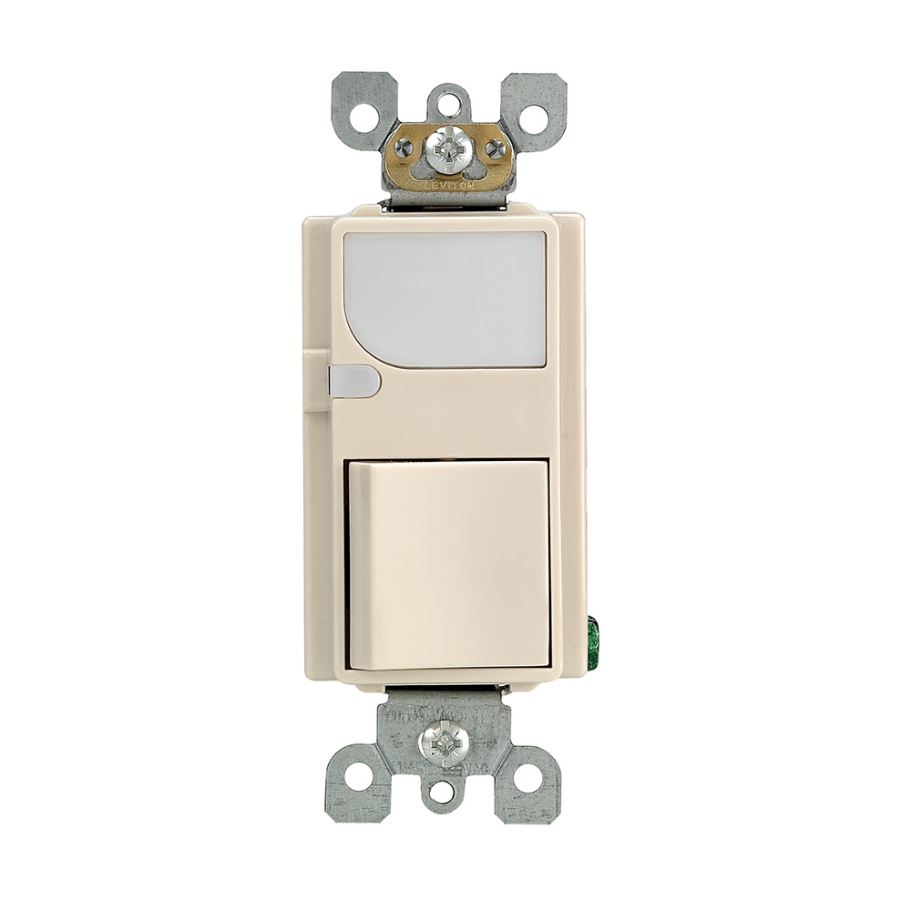Leviton Combination Decora Switch with LED 15A 120VAC Light Almond - Ascmtools