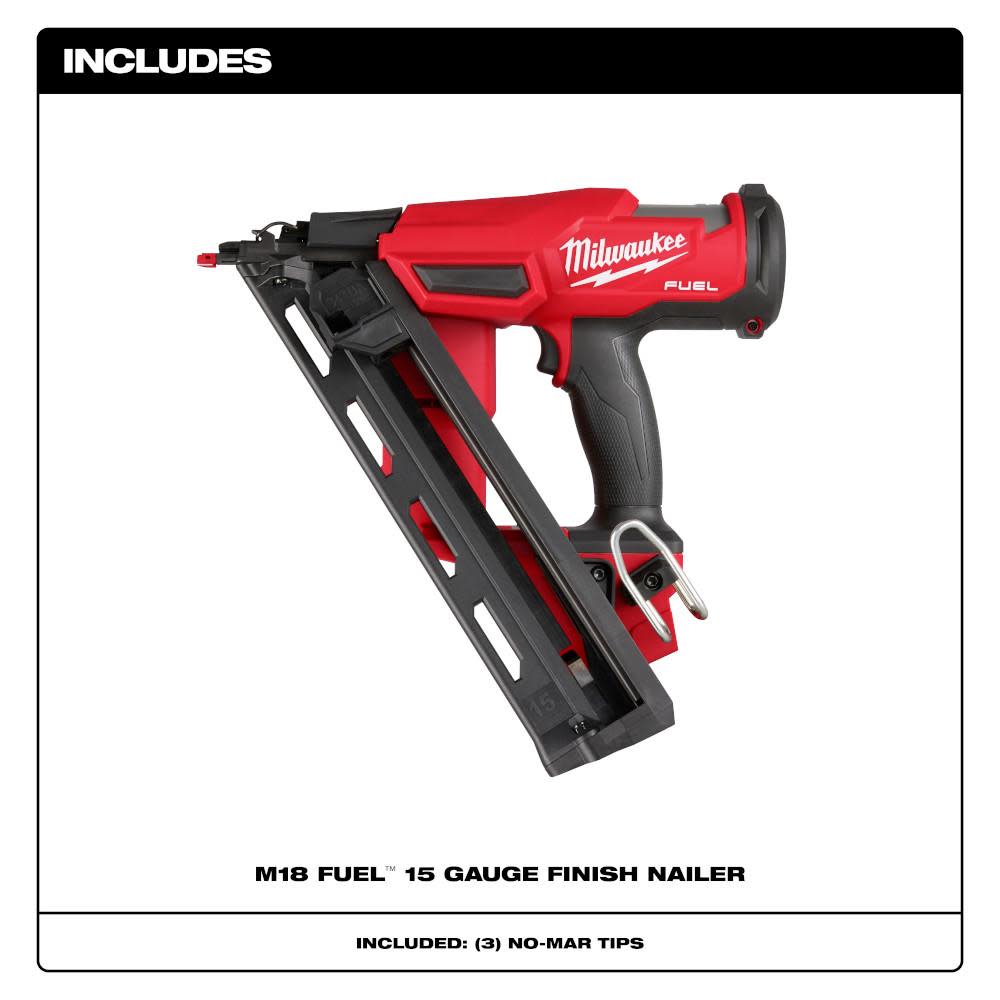 Milwaukee M18 FUEL 15 Gauge Finish Nailer Bare Tool - Ascmtools