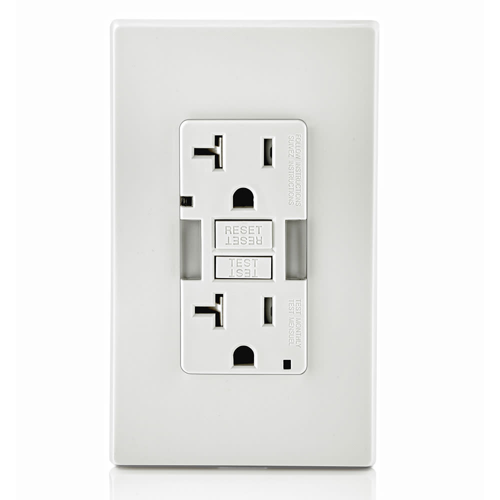 Leviton SmartlockPro GFCI Outlet 20A 125V Duplex White NEMA 5-20R - Ascmtools