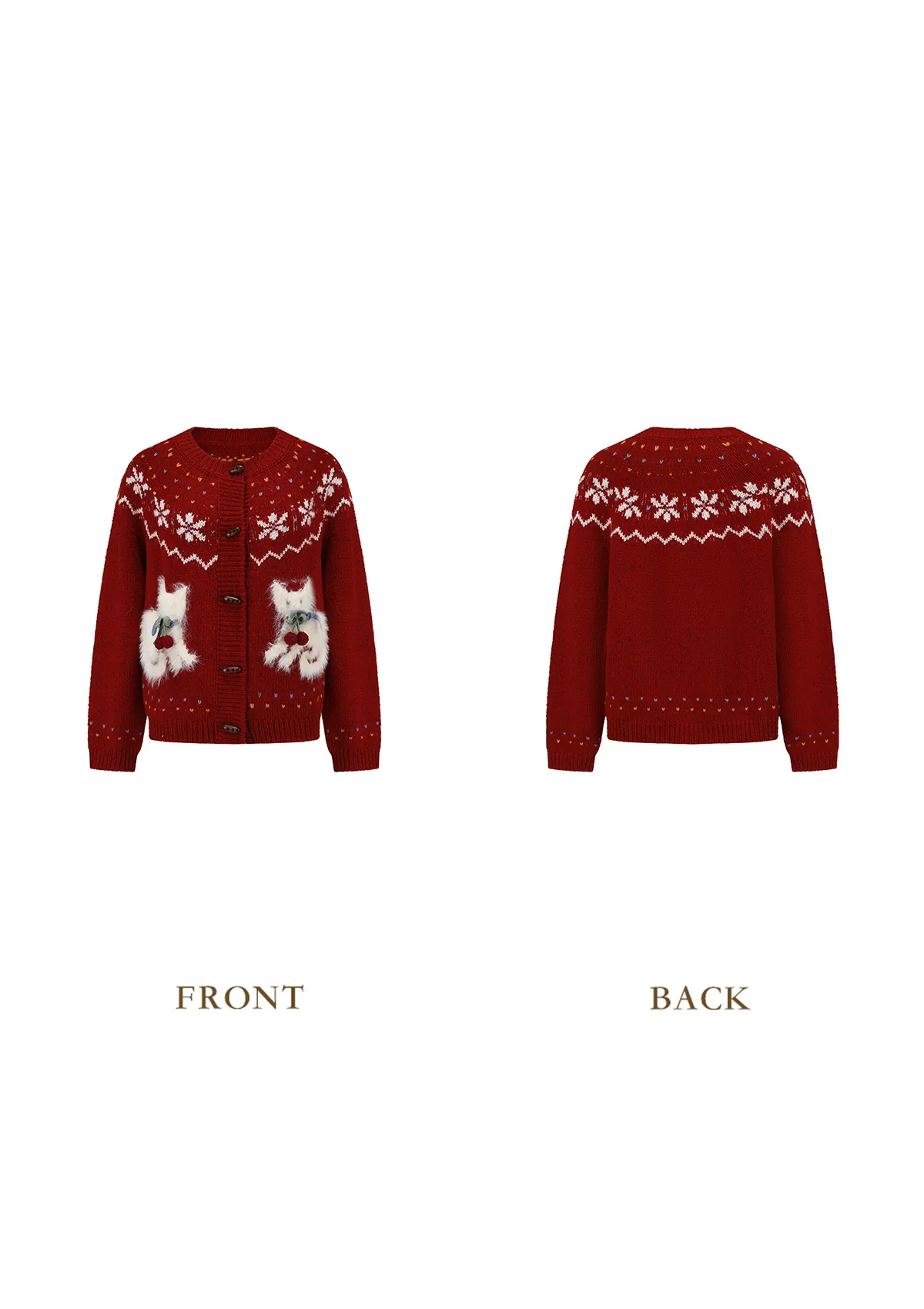Berry Cream Kitty Knit Cardigan - Ascmtools