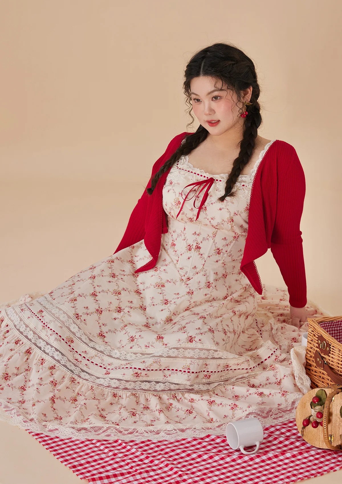Curve & Plus Strawberry Farm Knit Cardigan - Ascmtools